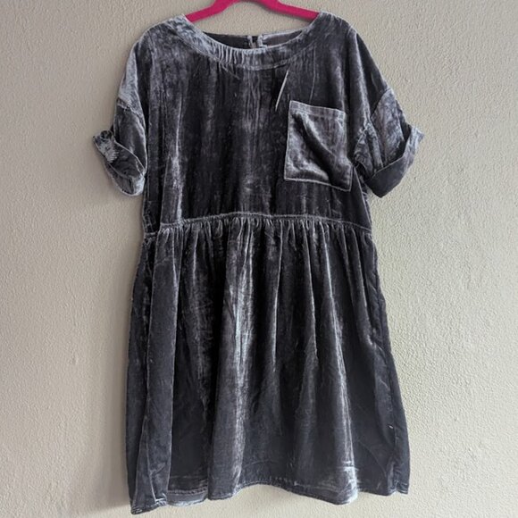 NWT. Franki by Francesca’s * Oversized Velvet T-Shirt Dress– Youth Size 10 - Picture 3 of 7